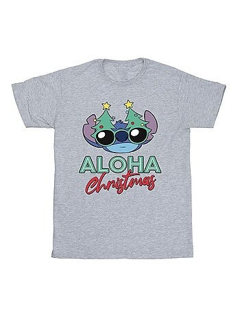 Disney - T-shirt motif Lilo et Stitch motif/style sapin de Noël