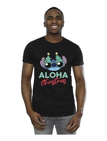 Disney - T-shirt motif Lilo et Stitch motif/style sapin de Noël