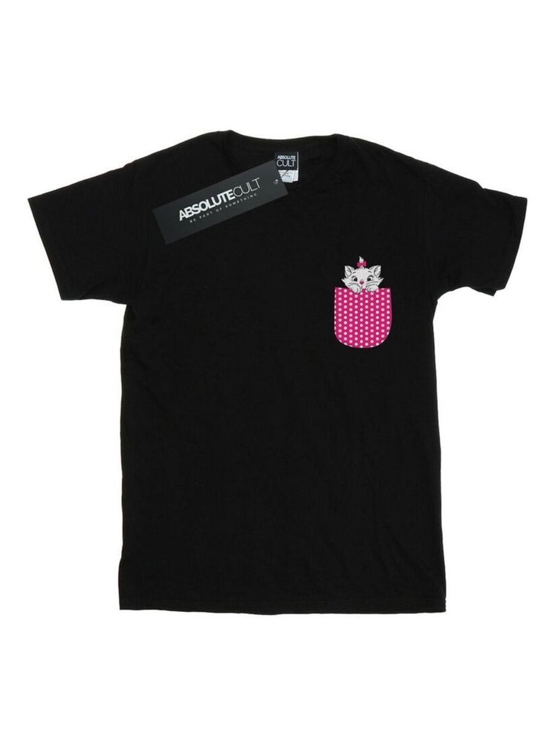 Disney - T-shirt motif Marie motif/style Poitrine ARISTOCATS Noir - Kiabi