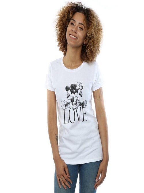 Disney - T-shirt motif Mickey et Minnie Mouse motif/style Love - Kiabi