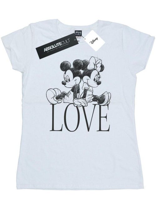 Disney - T-shirt motif Mickey et Minnie Mouse motif/style Love - Kiabi