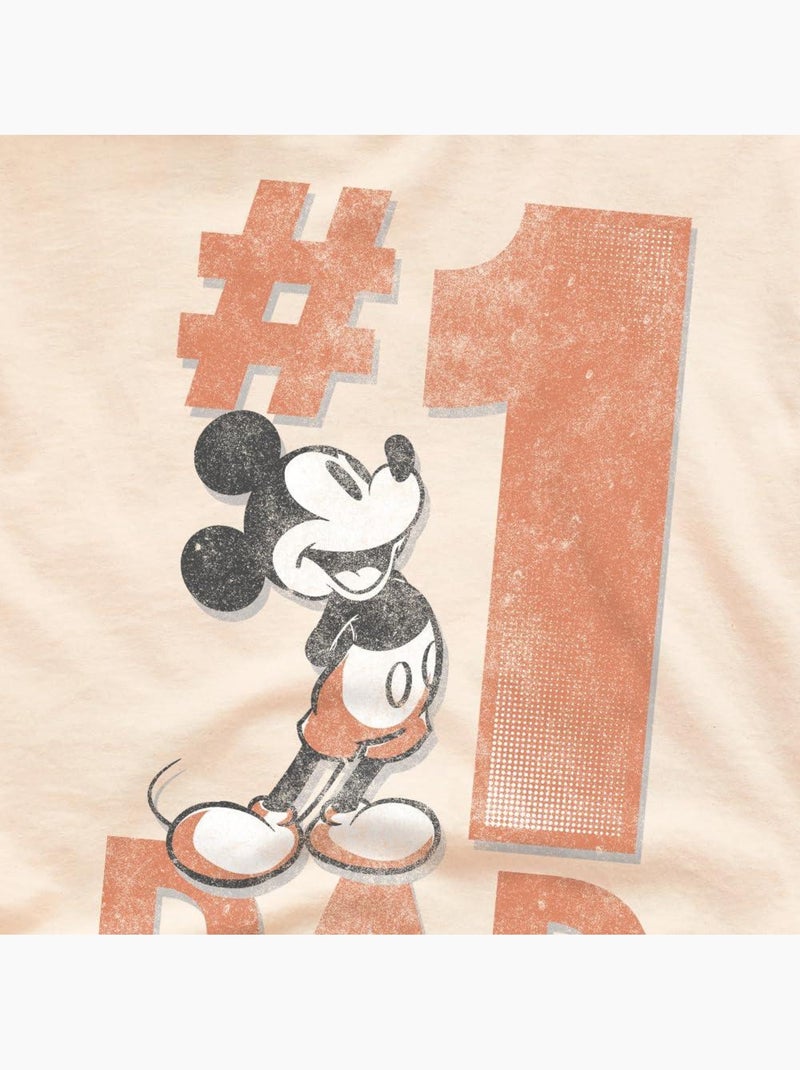 Disney - T-shirt motif Mickey Mouse Blanc Beige - Kiabi