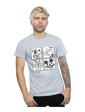 Disney - T-shirt motif Mickey Mouse, Donald Duck, Dingo et Pluto motif/style boîte