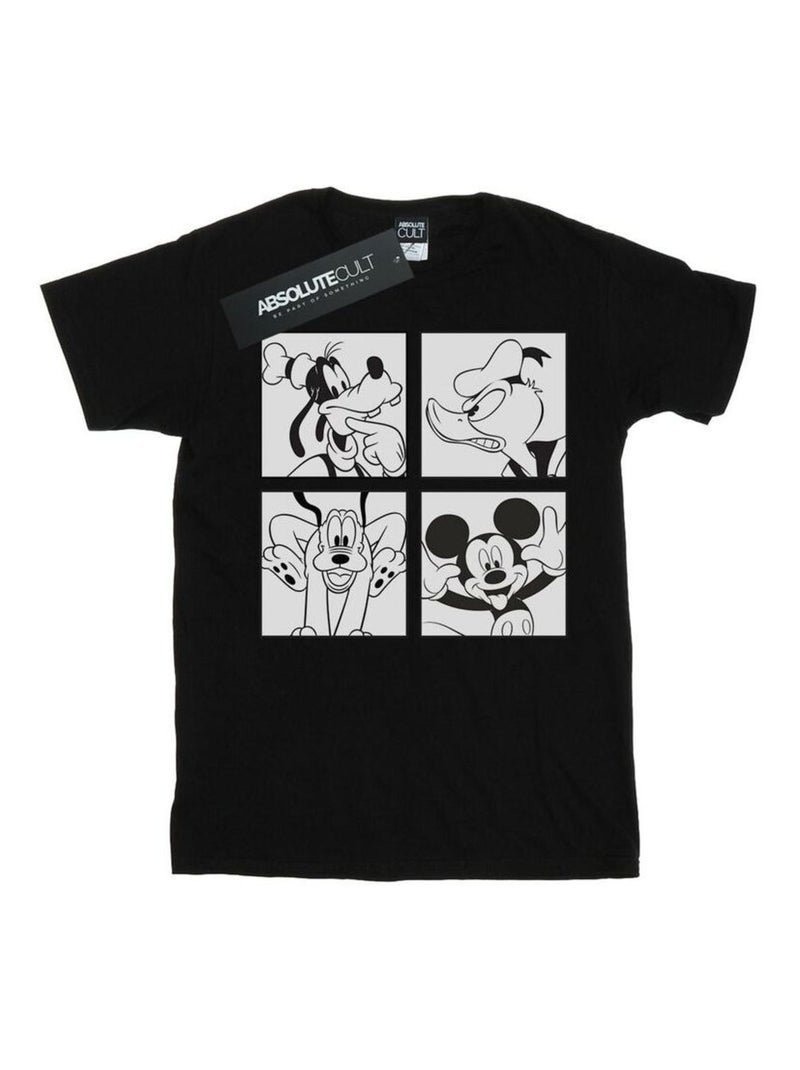 Disney - T-shirt motif Mickey Mouse, Donald Duck, Dingo et Pluto motif/style boîte Noir - Kiabi