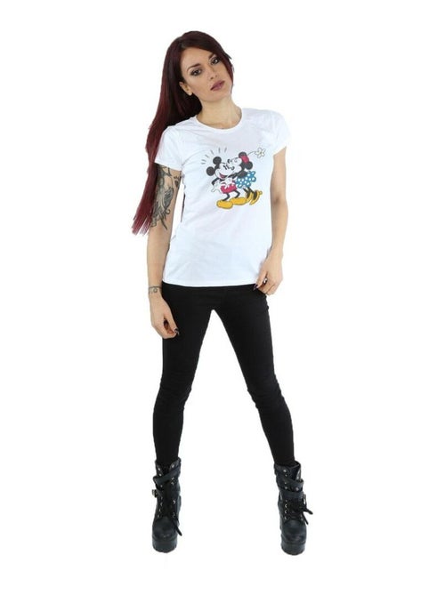 Disney - T-shirt motif Mickey Mouse et Minnie Mouse motif/style bisou - Kiabi