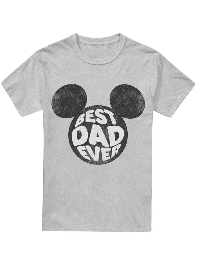 Disney - T-shirt motif Mickey Mouse Gris chiné - Kiabi