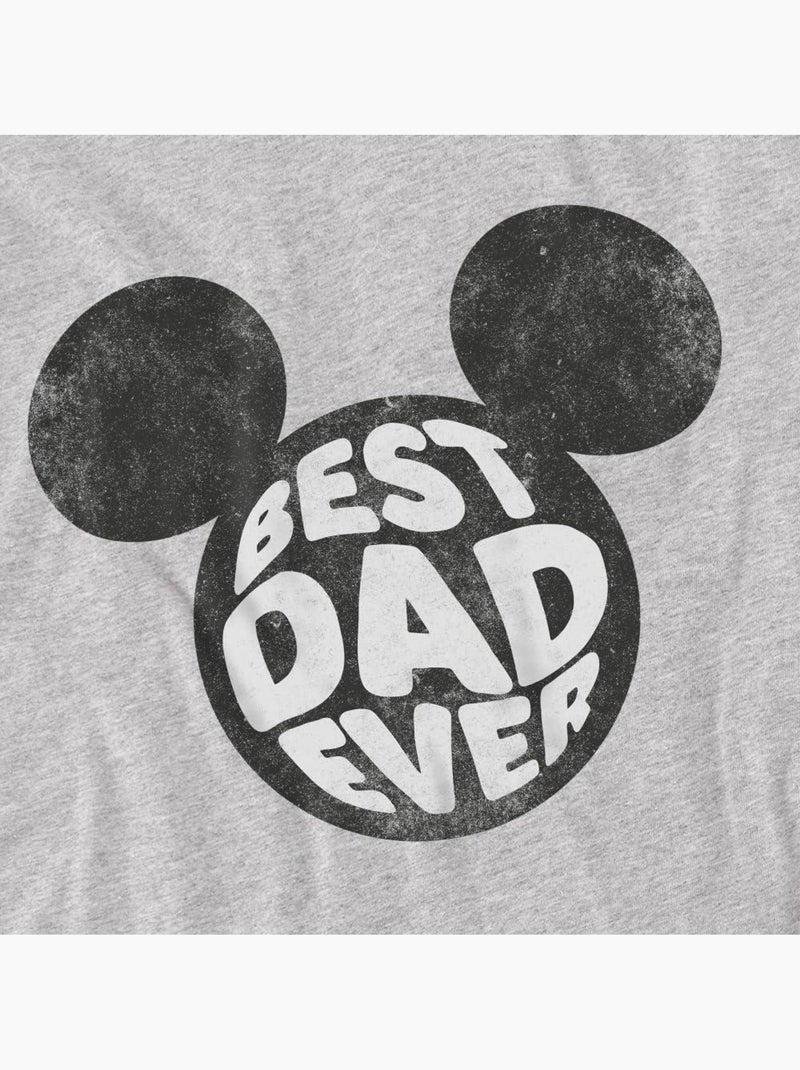 Disney - T-shirt motif Mickey Mouse Gris chiné - Kiabi