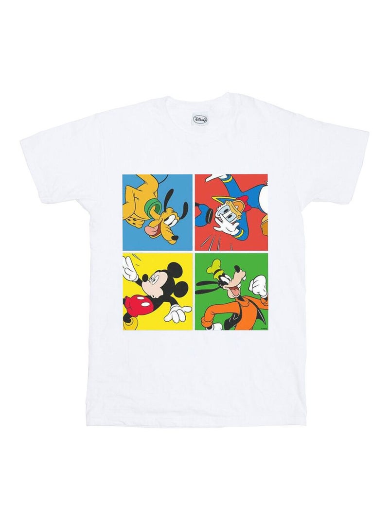 Disney - T-shirt motif Mickey Mouse motif/style amis Blanc - Kiabi