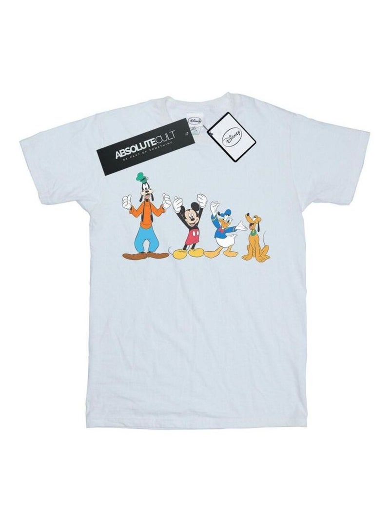 Disney - T-shirt motif Mickey Mouse motif/style amis Blanc - Kiabi