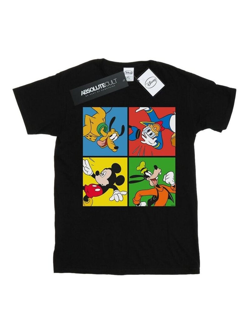 Disney - T-shirt motif Mickey Mouse motif/style amis Noir - Kiabi