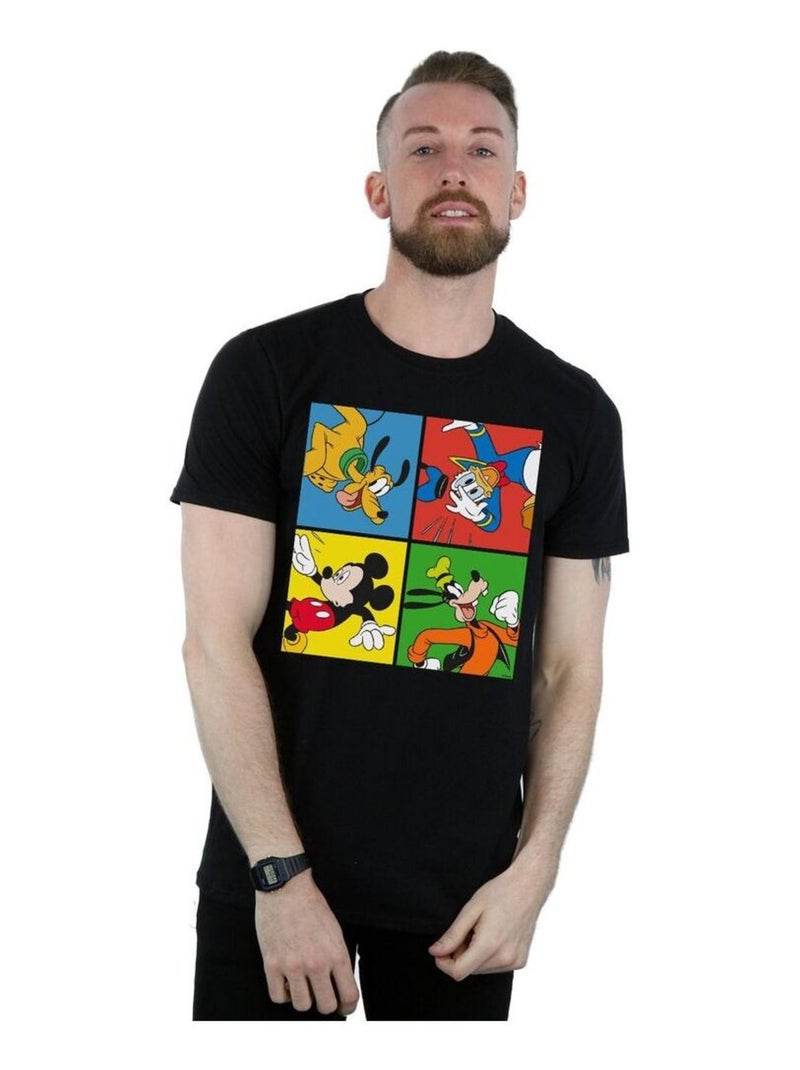 Disney - T-shirt motif Mickey Mouse motif/style amis Noir - Kiabi