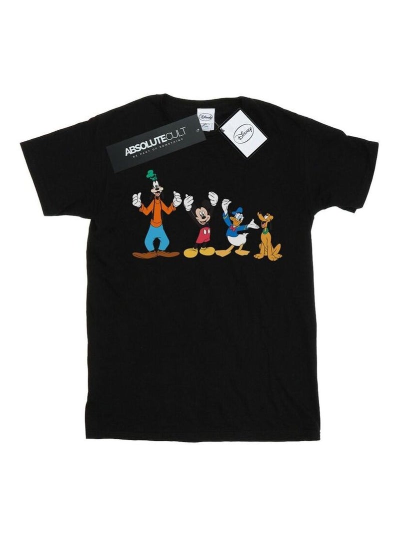 Disney - T-shirt motif Mickey Mouse motif/style amis Noir - Kiabi