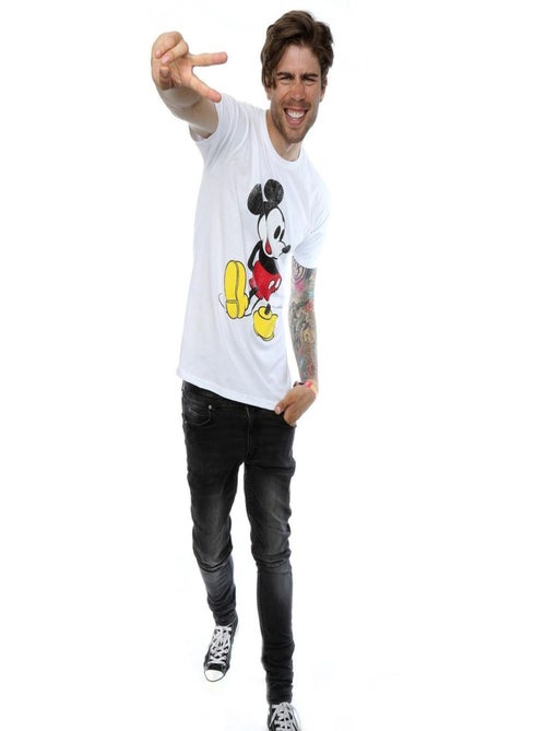 Disney - T-shirt motif Mickey Mouse motif/style Coup de pied - Kiabi