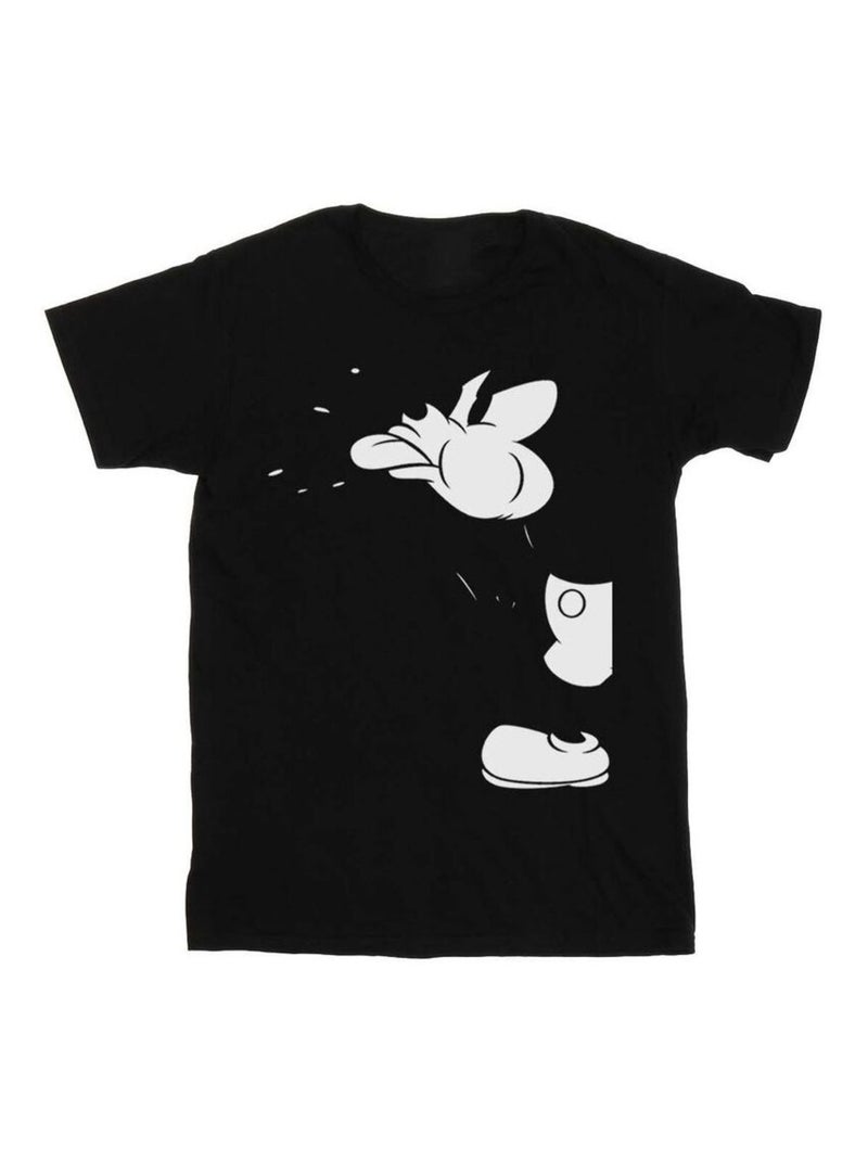 Disney - T-shirt motif Mickey Mouse motif/style Coupé Noir - Kiabi