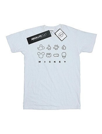 Disney - T-shirt motif Mickey Mouse motif/style Déconstruit