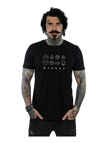 Disney - T-shirt motif Mickey Mouse motif/style Déconstruit