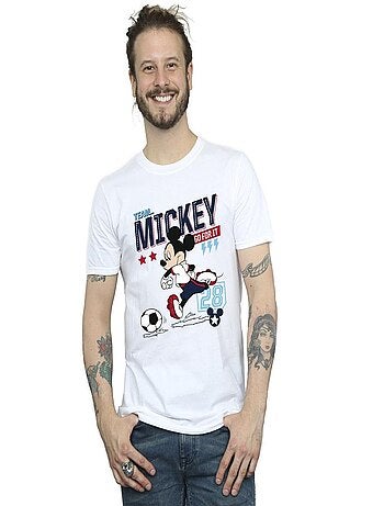 Disney - T-shirt motif Mickey Mouse motif/style Équipe de foot TEAM FOOTBALL