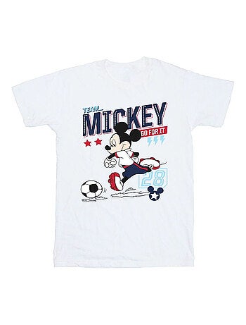 Disney - T-shirt motif Mickey Mouse motif/style Équipe de foot TEAM FOOTBALL