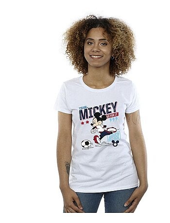Disney - T-shirt motif Mickey Mouse motif/style Équipe de foot TEAM FOOTBALL