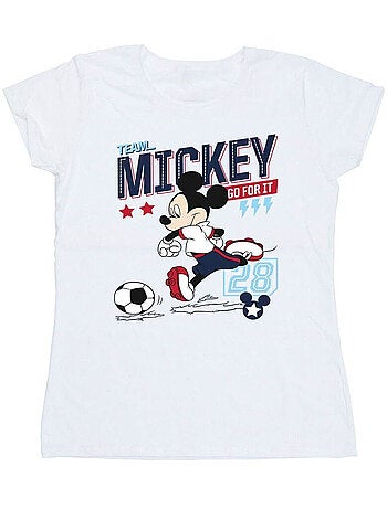 Disney - T-shirt motif Mickey Mouse motif/style Équipe de foot TEAM FOOTBALL