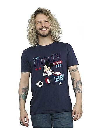 Disney - T-shirt motif Mickey Mouse motif/style Équipe de foot TEAM FOOTBALL