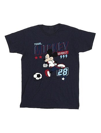 Disney - T-shirt motif Mickey Mouse motif/style Équipe de foot TEAM FOOTBALL