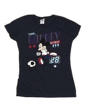 Disney - T-shirt motif Mickey Mouse motif/style Équipe de foot TEAM FOOTBALL