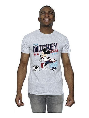 Disney - T-shirt motif Mickey Mouse motif/style Équipe de foot TEAM FOOTBALL
