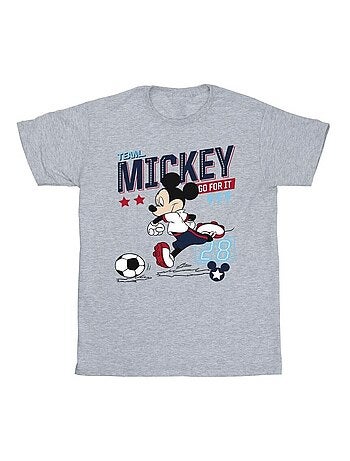 Disney - T-shirt motif Mickey Mouse motif/style Équipe de foot TEAM FOOTBALL