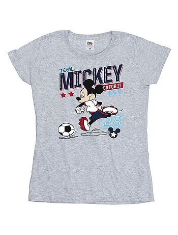 Disney - T-shirt motif Mickey Mouse motif/style Équipe de foot TEAM FOOTBALL