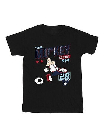 Disney - T-shirt motif Mickey Mouse motif/style Équipe de foot TEAM FOOTBALL