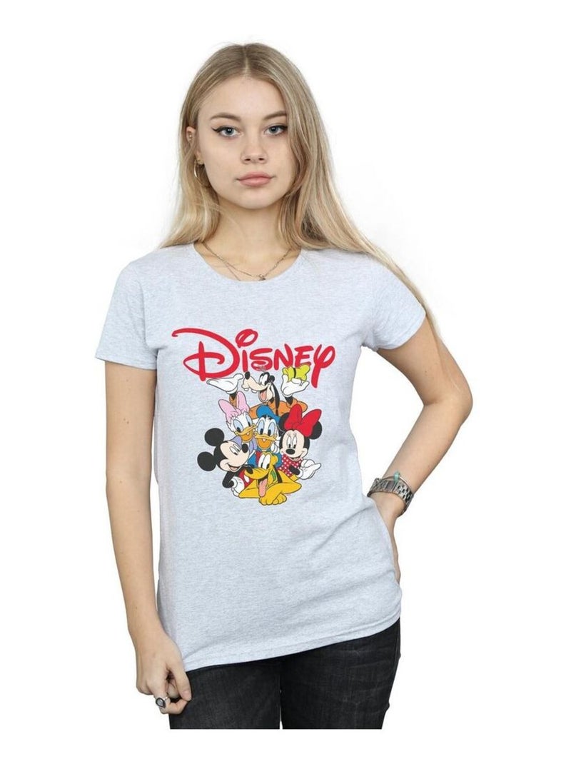 Disney - T-shirt motif Mickey Mouse motif/style Équipe Gris chiné - Kiabi