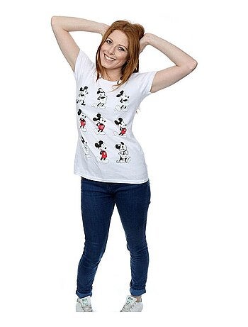 Disney - T-shirt motif Mickey Mouse motif/style Évolution EVOLUTION