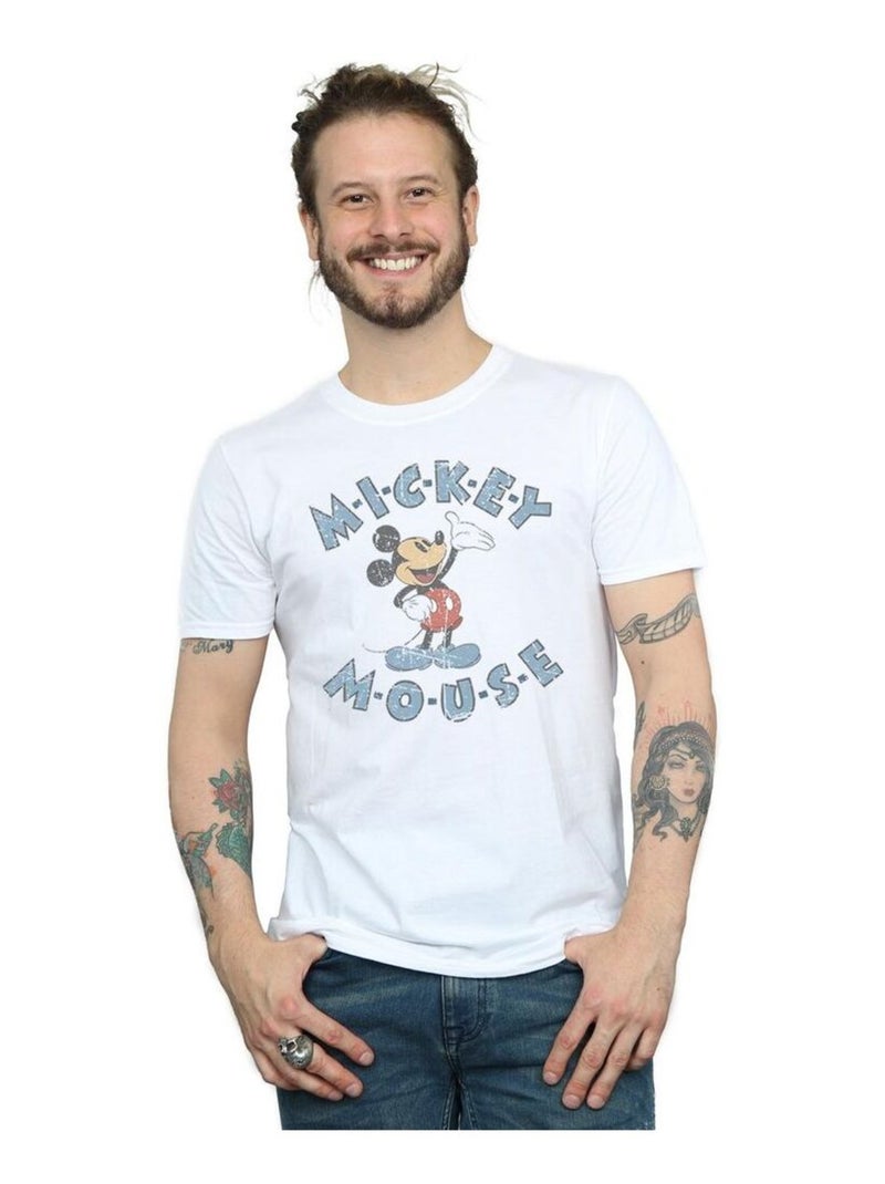 Disney - T-shirt motif Mickey Mouse motif/style Flèche Parr Blanc - Kiabi