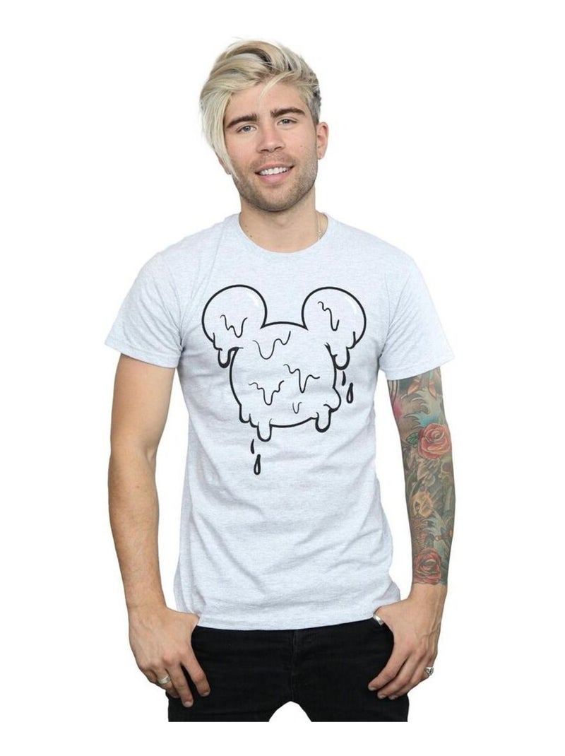 Disney - T-shirt motif Mickey Mouse motif/style Glace Gris chiné - Kiabi