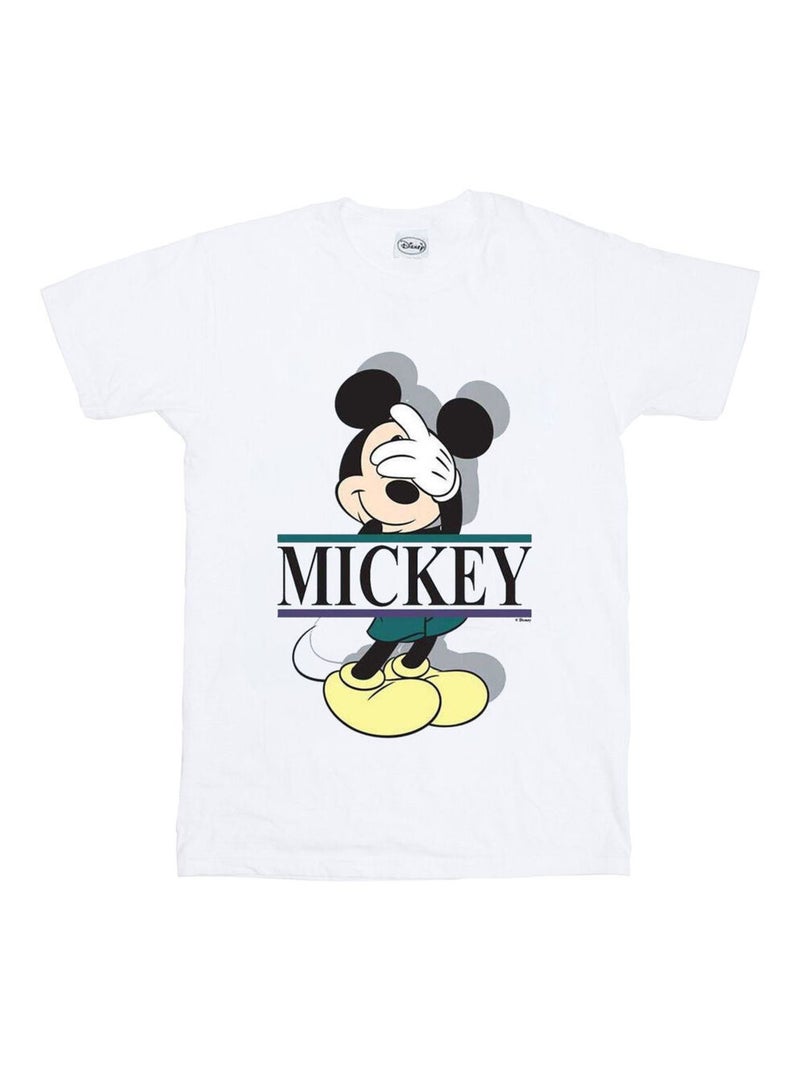Disney - T-shirt motif Mickey Mouse motif/style Lettres Blanc - Kiabi