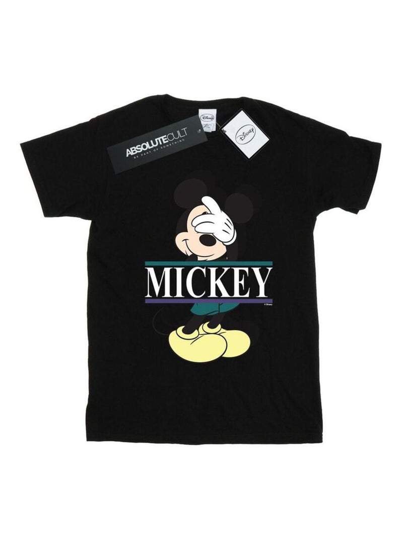 Disney - T-shirt motif Mickey Mouse motif/style Lettres Noir - Kiabi