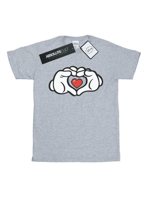 Disney - T-shirt motif Mickey Mouse motif/style Love et mains - Kiabi