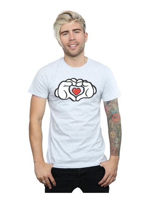 Disney - T-shirt motif Mickey Mouse motif/style Love et mains - Kiabi