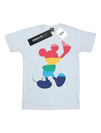 Disney - T-shirt motif Mickey Mouse motif/style pose arc-en-ciel