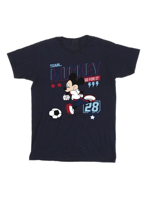 Disney - T-shirt motif Mickey Mouse motif/style ?quipe de foot TEAM FOOTBALL - Kiabi