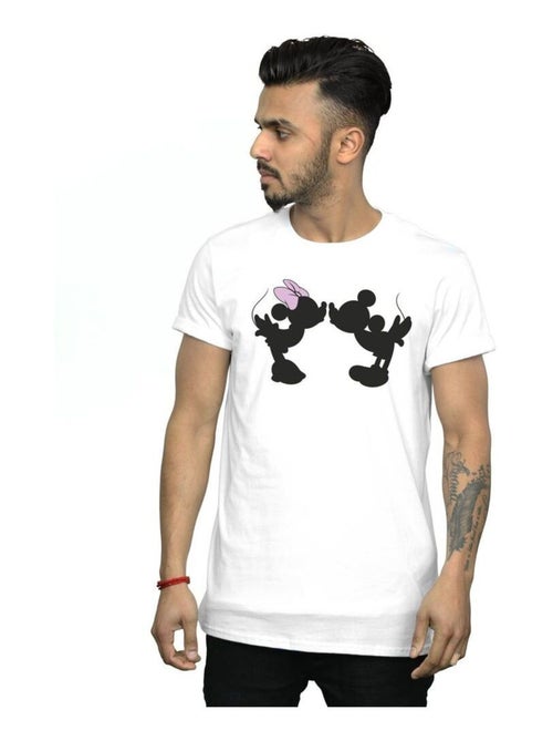 Disney - T-shirt motif Mickey Mouse motif/style silhouette et bisou - Kiabi