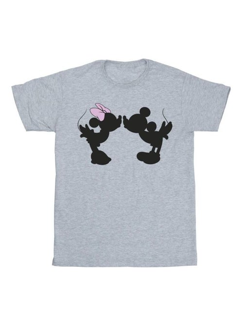 Disney - T-shirt motif Mickey Mouse motif/style silhouette et bisou - Kiabi