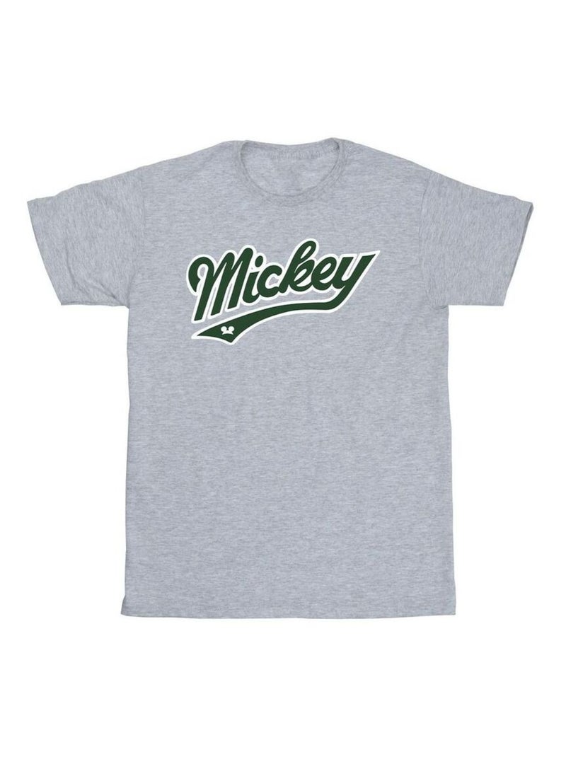 Disney - T-shirt motif Mickey Mouse motif/style Vif Gris chiné - Kiabi