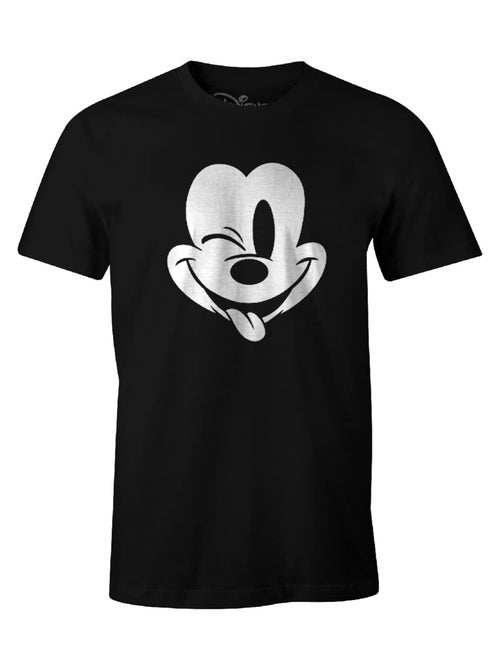Disney - T-shirt motif Mickey Mouse motif/style visage qui cligne de l´œil (Mickey Mouse) - Kiabi