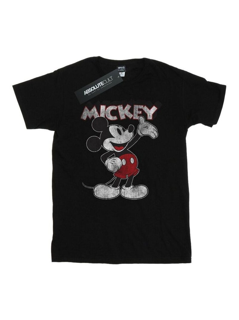 Disney - T-shirt motif Mickey Mouse PRESENTS Noir - Kiabi