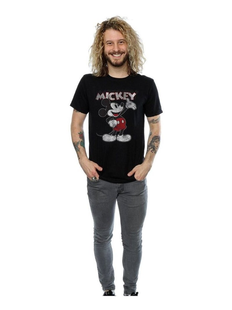 Disney - T-shirt motif Mickey Mouse PRESENTS Noir - Kiabi