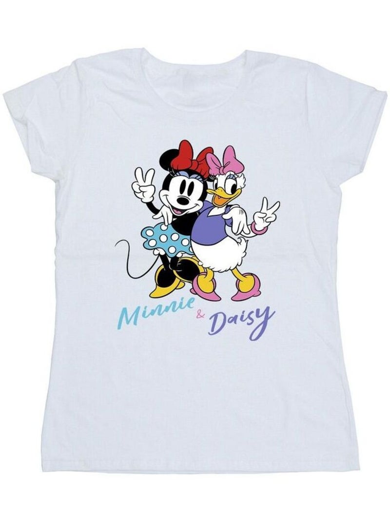 Disney - T-shirt motif Minnie Mouse et Daisy Blanc - Kiabi