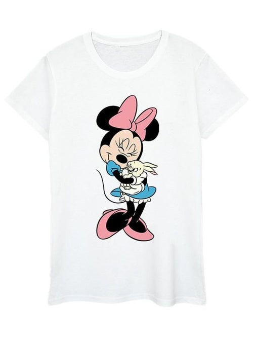 Disney - T-shirt motif Minnie Mouse motif/style Câlin avec lapin BUNNY - Kiabi