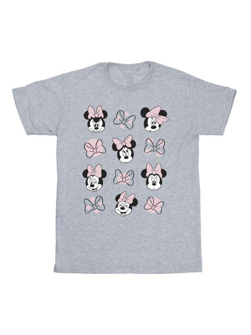 Disney - T-shirt motif Minnie Mouse motif/style Multiple Gris chiné - Kiabi